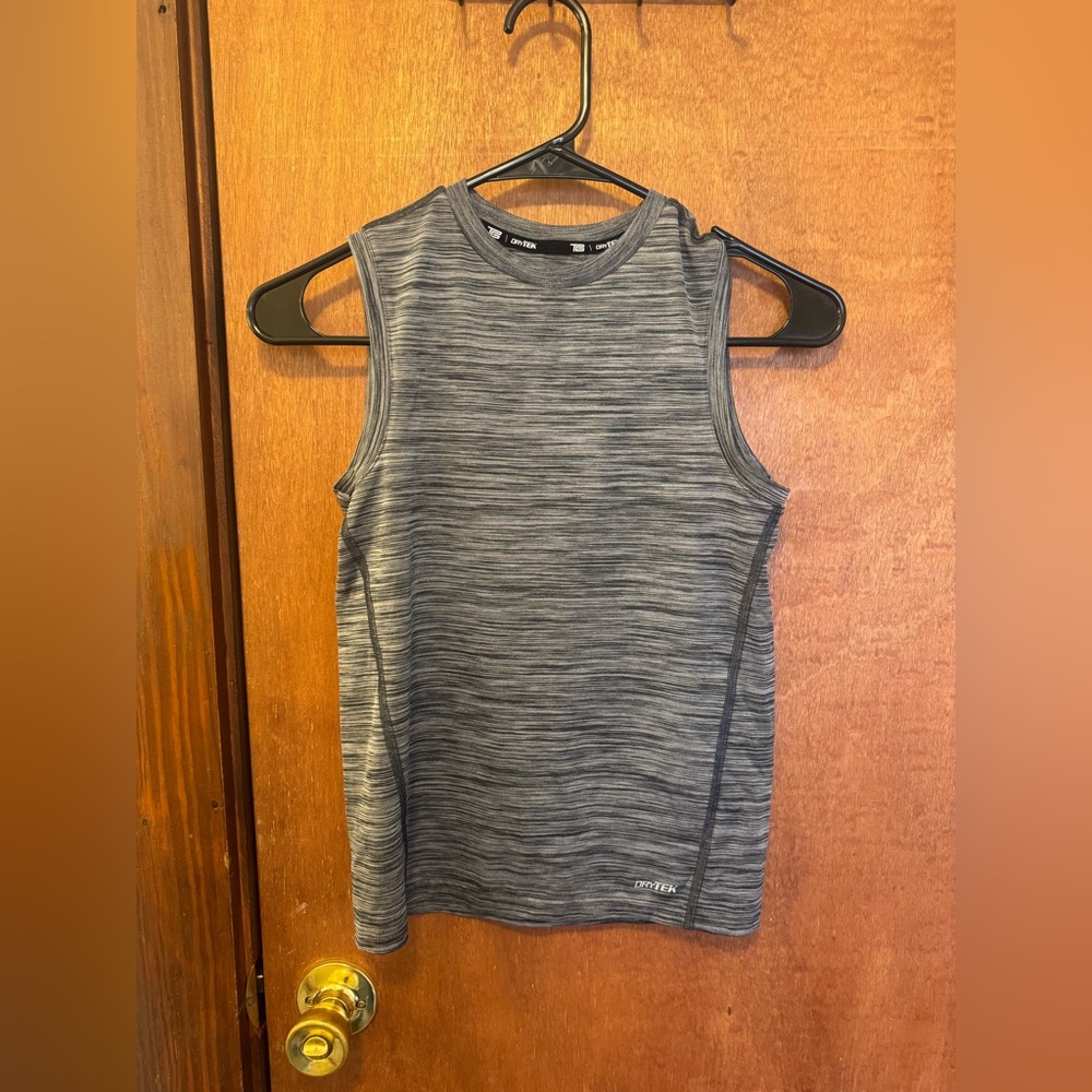Tek Gear Striped Gray Athletic Top